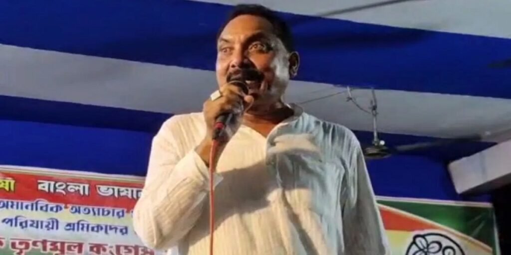 बंगाल में TMC नेता का विवादित बयान: कहा– “बीजेपी विधायक के मुंह में तेज़ाब डाल दूंगा”